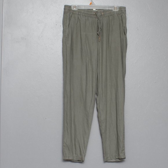 H&M LOGG linen gray drawstring comfort lounge pants - Picture 1 of 4